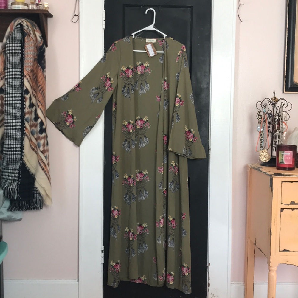 Peach love 🍑 dream catcher print kimono